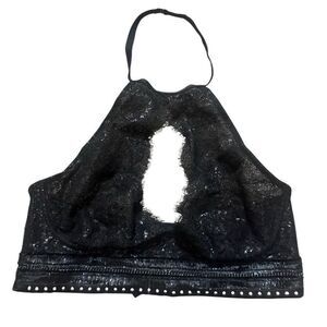 Victoria secret black lace studded bra size medium